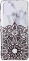 Voor Galaxy A51 Marble Pattern Soft TPU beschermhoes (halve bloem)