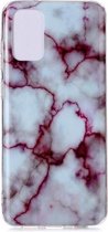 Voor Galaxy S20 Ultra Marble Pattern Soft TPU beschermhoes (rood)