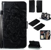 Voor Nokia 1.3 Mandala Embossing Patroon Horizontale Flip Leren Case met Houder & Kaartsleuven & Portemonnee & Fotolijst & Lanyard (Zwart)