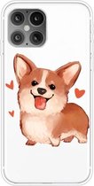 Voor iPhone 12/12 Pro Pattern TPU beschermhoes, kleine hoeveelheid aanbevolen voor lancering (Love Corgi)