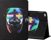 Gekleurde Tekening Horizontale Flip Leren Case met Houder & Kaartsleuven & Slaap- / Wekfunctie Voor iPad Air / Air 2/2017/2018 (Eye Dog)