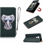 Voor Huawei Mate 30 Lite 3D Schilderen Horizontale Flip Leren Case met Houder & Kaartsleuf & Lanyard (Olifant)