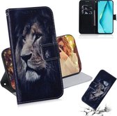 Voor Huawei Nova 6 SE 3D Gekleurde Tekening Horizontale Flip Leren Case met Houder & Kaartsleuf & Portemonnee (Leeuw)