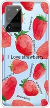 Voor Samsung Galaxy Note 20 schokbestendig geverfd TPU beschermhoes (Love Strawberry)