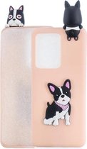 Voor Galaxy S20 Ultra schokbestendig 3D liggend Cartoon TPU beschermhoes (schattige hond)