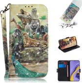Voor Galaxy A51 3D Formule Patroon Magnetische Aantrekkelijkheid Horizontale Flip Leren Case met Lanyard, Ondersteuning Houder & Kaartsleuf & Portemonnee (Zoo)