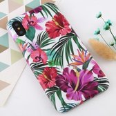 Voor iPhone X / XS Bloempatroon TPU Protecitve Case (grote rode bloem)