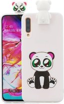 Voor Galaxy A70 Cartoon schokbestendige TPU beschermhoes met houder (Panda)