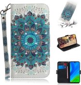 Voor Huawei P smart 2020 3D Geschilderd Patroon Magnetische Aantrekkelijkheid Horizontale Flip Leren Case met Houder & Kaartsleuf & Portemonnee & Lanyard (Pauwkrans)