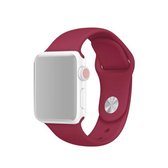 Voor Apple Watch Series 3 & 2 & 1 42 mm Fashion Simple Style siliconen polshorloge band (rood)
