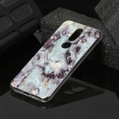 Voor Nokia 7.1 Marble Pattern Soft TPU beschermhoes (grijs)