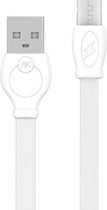 WK WDC-023m 2,4 A Micro USB-snellaadgegevenskabel, lengte: 2 m (wit)