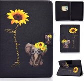 Voor Amazon Kindle Paperwhite 4/3/2/1 Voltage Geschilderd patroon Tablet PC Beschermende lederen tas met beugel & kaartsleuf & Slaap / Wake-up (Chrysanthemum Elephant)