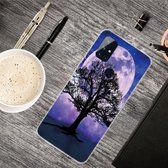Voor OnePlus Nord N100 schokbestendig geverfd transparant TPU beschermhoes (Moon Tree)