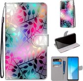 Voor Huawei Honor Play4 Gekleurde Tekening Cross Textuur Horizontale Flip PU Lederen Case met Houder & Kaartsleuven & Portemonnee & Lanyard (Doorschijnend Glas)