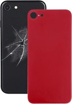 Gemakkelijke vervanging Big Camera Hole Glass Back Battery Cover met lijm voor iPhone 8 (rood)