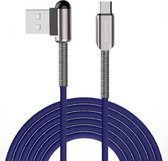 awei CL-23 2m 2,4 A USB naar USB-C / Type-C snel opladen + datatransmissiekabel (blauw)
