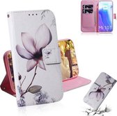 Voor Xiaomi Mi 10T / 10T Pro 5G Gekleurde tekening Horizontale flip lederen tas, met houder & kaartsleuven & portemonnee (Magnolia Flower)