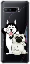 Voor Asus ROG Phone 3 ZS661KS Schokbestendig Geschilderd Transparant TPU Beschermhoes (Selfie Dog)