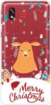 Voor Samsung Galaxy A01 Core Christmas Series Clear TPU beschermhoes (Christmas Ugly Deer)