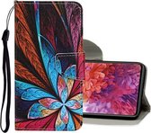 Voor Samsung Galaxy S20 FE 5G / S20 Lite Gekleurde Tekening Patroon Horizontale Flip Leren Case met Houder & Kaartsleuven & Portemonnee (Kleurrijke Bloem)