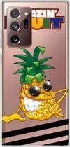 Voor Samsung Galaxy Note20 Ultra schokbestendig geverfd transparant TPU beschermhoes (ananas)