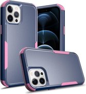 TPU + pc schokbestendige beschermhoes voor iPhone 11 Pro Max (koningsblauw + roze)