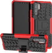 Tyre Texture TPU + PC schokbestendig hoesje voor Huawei P30 Pro, met houder (rood)