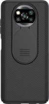 Voor Geschikt voor Xiaomi Poco X3 NFC NILLKIN Black Mirror Series PC Camshield Volledige dekking Stofdicht Krasbestendig Case (Zwart)