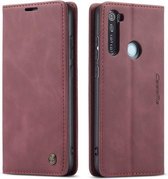 Voor Xiaomi Redmi Note 8 CaseMe-013 Multifunctionele horizontale flip lederen tas met kaartsleuf & houder & portemonnee (wijnrood)