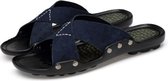 Comfortabele, ademende antislip draagbare pantoffels voor heren (kleur: blauw, maat: 43)