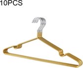 10 STKS Huishoudelijke Roestvrijstalen PVC Coating Anti-slip Spoorloos Droogrek voor Kleding (Goud)