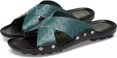 Comfortabele, ademende antislip draagbare pantoffels voor heren (kleur: groen, maat: 44)
