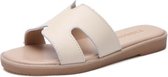 Outdoor Casual Simple Non-slip Wearable Wild Beach Pantoffels Sandalen voor dames (Kleur: Beige Maat: 37)