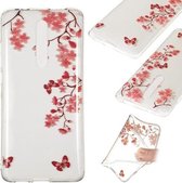 Coloured Drawing Transparant Clear TPU Case voor Xiaomi Redmi K20 (esdoornbladeren)