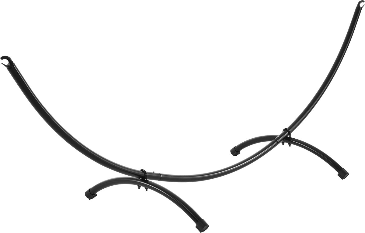 Hangmatstandaard staal 290x90x100 cm max 130 kg zwart