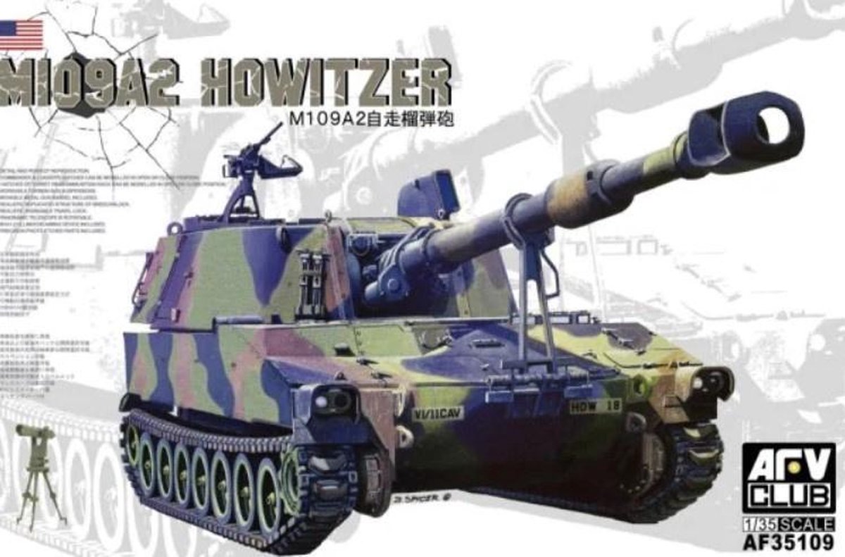 AFV Club AF35109 – M109A2 155 mm Zelfrijdende Houwitser – 1:35