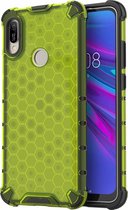 Huawei Y6s Hoesje - Mobigear - Honeycomb Serie - Hard Kunststof Backcover - Groen - Hoesje Geschikt Voor Huawei Y6s