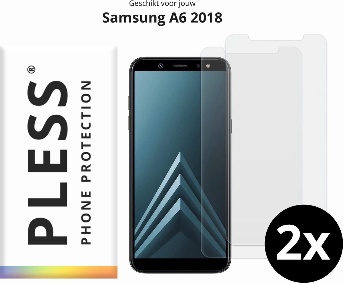 Samsung A6 2018 Screenprotector Glas - 2x - Pless®