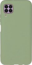 Mobigear Hoesje geschikt voor Huawei P40 Lite Telefoonhoesje Flexibel TPU | Mobigear Colors Backcover | P40 Lite Case | Back Cover - Groen