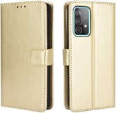 Voor Samsung Galaxy A52 5G Retro Crazy Horse Texture Horizontale Flip Leren Case met Houder & Kaartsleuven & Fotolijst (Goud)