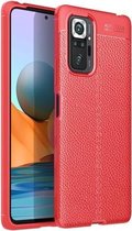 Voor Xiaomi Redmi Note 10 Pro / Note 10 Pro Max Litchi Texture TPU schokbestendig hoesje (rood)