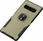 Schokbestendige magnetische autohoes met 360 graden gouden pantserring voor Galaxy S10 (goud)