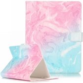 Voor 8 inch tablet-pc roze groen marmer patroon universele horizontale flip lederen tas met houder & kaartsleuven & portemonnee (wit)