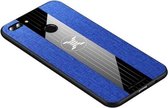 Voor Huawei Enjoy 8 Plus XINLI Stitching Cloth Textue Shockproof TPU beschermhoes (blauw)