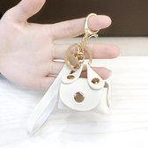 2 stuks dames mini handtas sleutelhanger (wit)