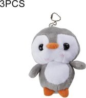 3 STKS Leuke Cartoon Penguin Pluche Pop Sleutelhanger Hanger (1)