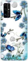 Voor Huawei Honor 30 Pro schokbestendig Painted TPU beschermhoes (Chrysanthemum Butterfly)