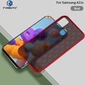 Voor Samsung Galaxy A21s PINWUYO-serie 2e generatie pc + TPU Anti-drop All-inclusive beschermende schaal Matte achterkant (rood)