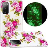 Voor Samsung Galaxy S20 FE Luminous TPU mobiele telefoon beschermhoes (Rose Flower)